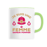 Mug céramique pompier - Je suis une femme sapeur pompier - POMPIER SHOP