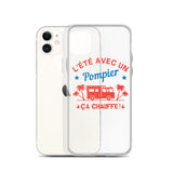 Coque pour iPhone - L'été avec un pompier ça chauffe ! - POMPIER SHOP