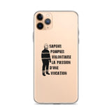 Coque iPhone - Sapeur pompier volontaire la passion d'une vocation - POMPIER SHOP