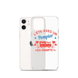 Coque pour iPhone - L'été avec un pompier ça chauffe ! - POMPIER SHOP