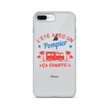 Coque pour iPhone - L'été avec un pompier ça chauffe ! - POMPIER SHOP