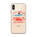 Coque pour iPhone - L'été avec un pompier ça chauffe ! - POMPIER SHOP