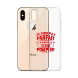 Coque iPhone - Je ne suis pas parfait à part ça je suis pompier - POMPIER SHOP