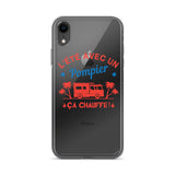 Coque pour iPhone - L'été avec un pompier ça chauffe ! - POMPIER SHOP