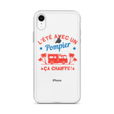 Coque pour iPhone - L'été avec un pompier ça chauffe ! - POMPIER SHOP