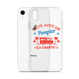 Coque pour iPhone - L'été avec un pompier ça chauffe ! - POMPIER SHOP