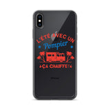 Coque pour iPhone - L'été avec un pompier ça chauffe ! - POMPIER SHOP