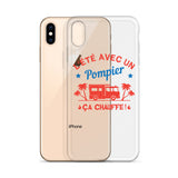 Coque pour iPhone - L'été avec un pompier ça chauffe ! - POMPIER SHOP