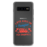 Coque Samsung - L'été avec un pompier ça chauffe ! - POMPIER SHOP