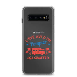 Coque Samsung - L'été avec un pompier ça chauffe ! - POMPIER SHOP