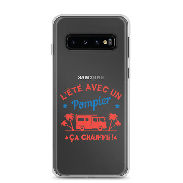 Coque Samsung - L'été avec un pompier ça chauffe ! - POMPIER SHOP