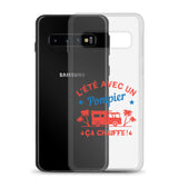 Coque Samsung - L'été avec un pompier ça chauffe ! - POMPIER SHOP