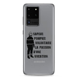 Coque Samsung - Sapeur pompier volontaire la passion d'une vocation - POMPIER SHOP